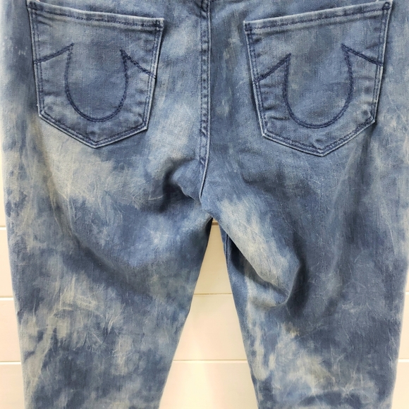 True Religion Halle Moto Jean's in Rebel Bleached - Picture 3 of 7